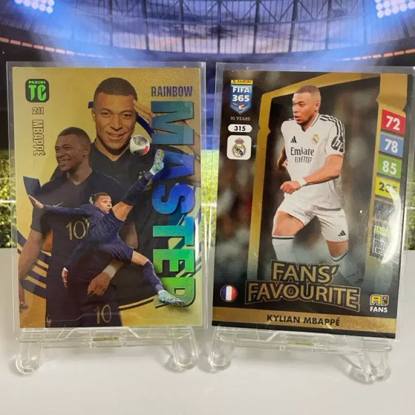 [BUNJANG] Panini Kylian Mbappé Soccer Card 2-Type Rare Set / 레알 음바페 2종 레어 파니니 축구카드