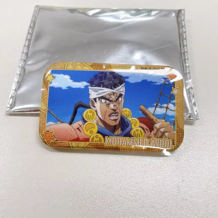 [BUNJANG] JoJo's Bizarre Adventure Abdul Square Can Badge (Sealed) / <죠죠의기묘한모험>_압둘 사각캔벳지(미개봉)