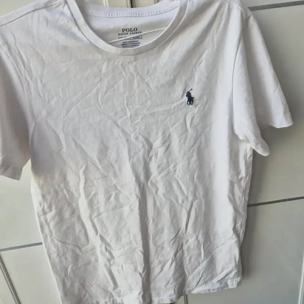 [BUNJANG] Polo Ralph Lauren Basic Logo Short Sleeve T-Shirt White / 폴로 랄프로렌 기본 로고 반팔 티셔츠 화이트