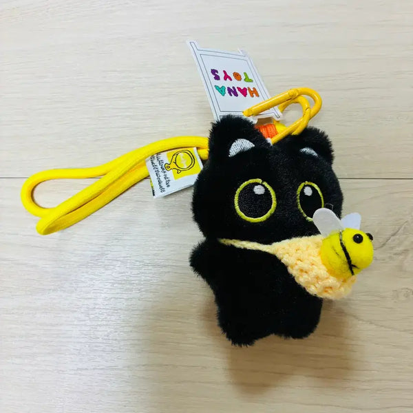 [BUNJANG] Hana Toys Black Cat Bee Keychain / 하나토이즈 검정 고양이 꿀벌 키링