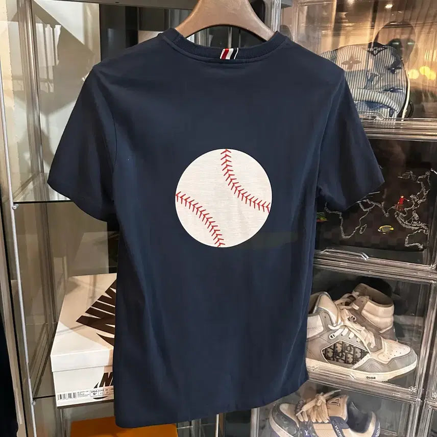 [BUNJANG] Thom Browne Baseball Short Sleeve T-Shirt Size 1 / 톰브라운 베이스볼 반팔티 1사이즈