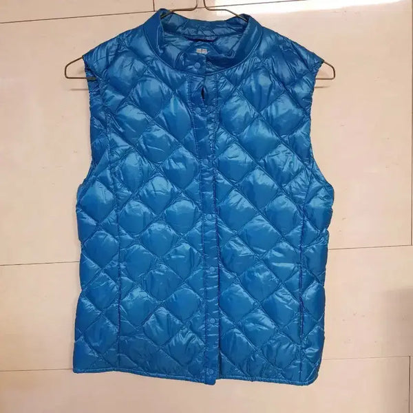 [BUNJANG] Uniqlo Quilted Padded Vest Blue Women's M / 유니클로 패딩 조끼 퀼팅 블루 여성 m