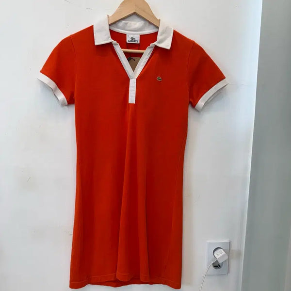 [BUNJANG] Lacoste Women's Orange Polo Dress M / 라코스테 여성 오렌지 폴로 원피스 M