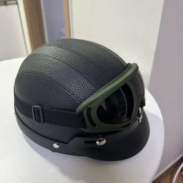 [BUNJANG] Classic Goggle Helmet for Motorcycles and Scooters / 오토바이,스쿠터 헬멧 새상품