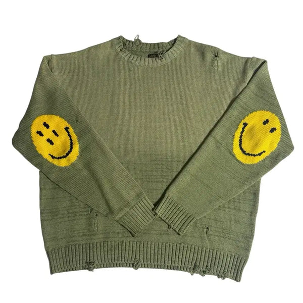 [BUNJANG] Kapital 20SS Smile Patch Knit / 캐피탈 20ss 스마일 패치니트 (레어)