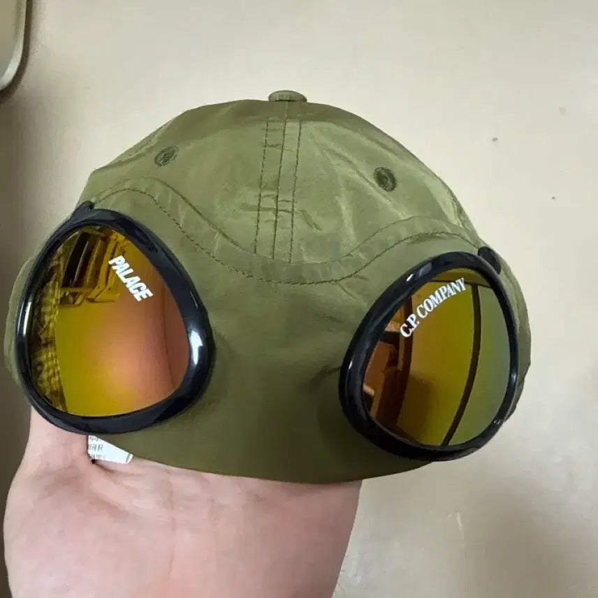 [BUNJANG] Palace x CP Company Goggle Cap Hat Olive / 팔라스(palace) CP컴퍼니 고글 캡 모자 올리브