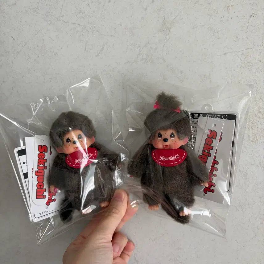 [BUNJANG] Monchhichi Mini Girl Boy Keychain Set / (새상품) 몬치치 미니 걸 보이 키체인 키링 세트