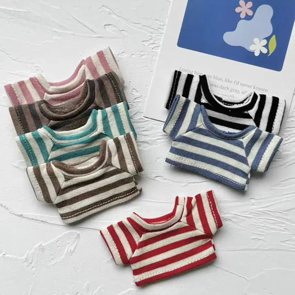 [BUNJANG] Striped T-shirt for Dolls / 인형스트라이프반팔티셔츠 줄무늬반팔티인형옷 인형꾸미기
