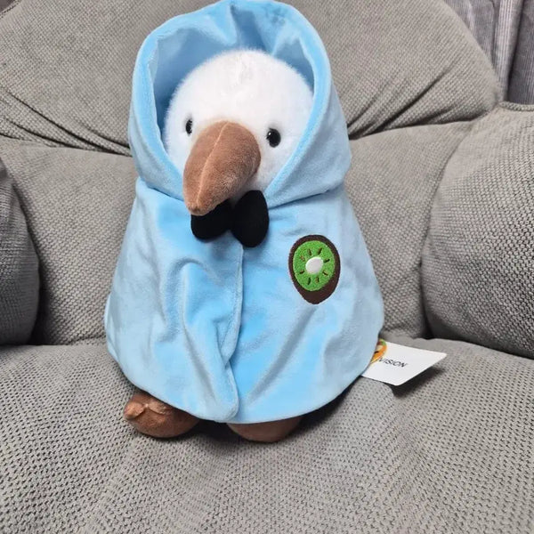 [BUNJANG] Kiwi Bird Plush (23cm) - Juice Kiwi Fruit, White, with Cape / 망토 과즙키위새키키 화이트 키키 23cm 키위새중형인형