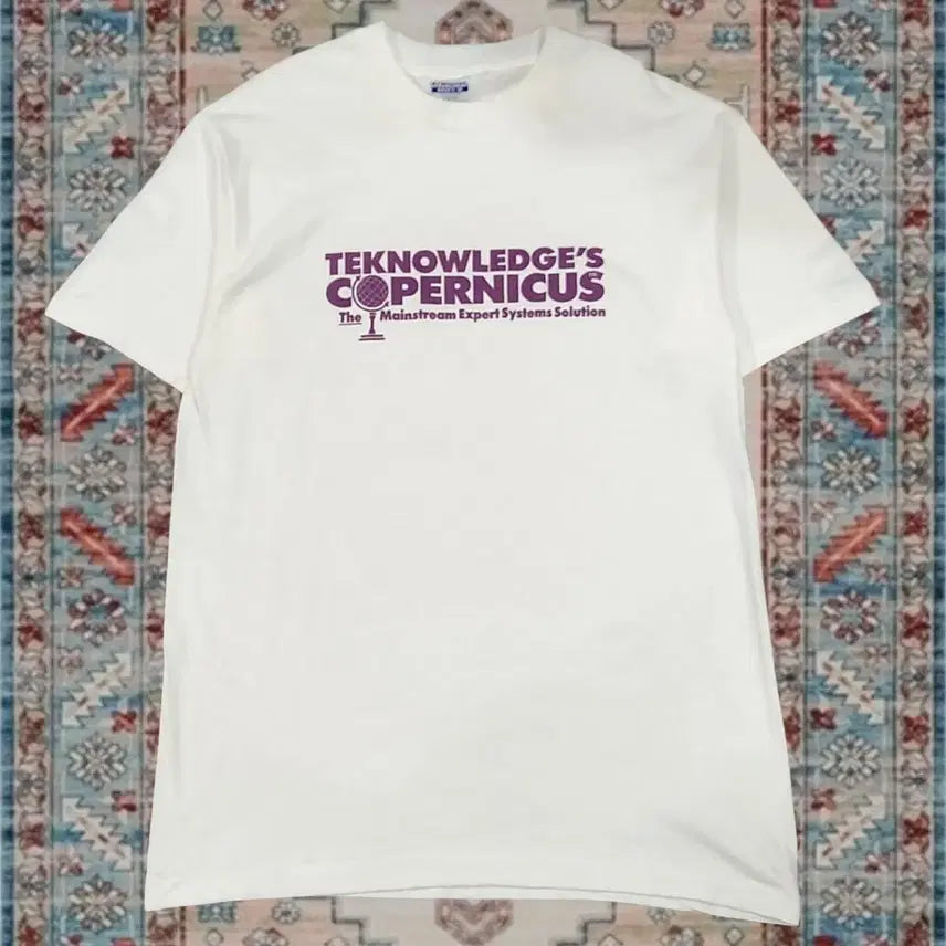[BUNJANG] Made In USA 80s-90s Hanes Beefy-T Teknowledge Copernicus AI Software T-Shirt / 8-90s Made In USA 빈티지 프린팅 티셔츠 L