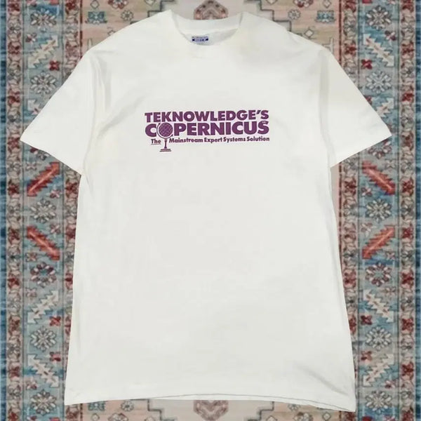 [BUNJANG] Made In USA 80s-90s Hanes Beefy-T Teknowledge Copernicus AI Software T-Shirt / 8-90s Made In USA 빈티지 프린팅 티셔츠 L