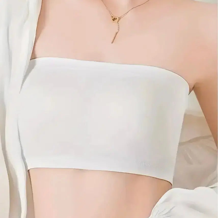 [BUNJANG] White Sports Bra Top / 화이트 브라탑
