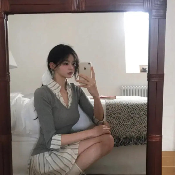 [BUNJANG] Janne Layered Shirt Dress / 잔느 셔츠원피스 에이블리 원피스