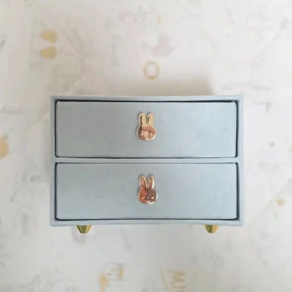 [BUNJANG] Miffy 2-Tier Drawer Storage Organizer Light Blue / 미피 수납함 2단 서랍장 라이트 블루