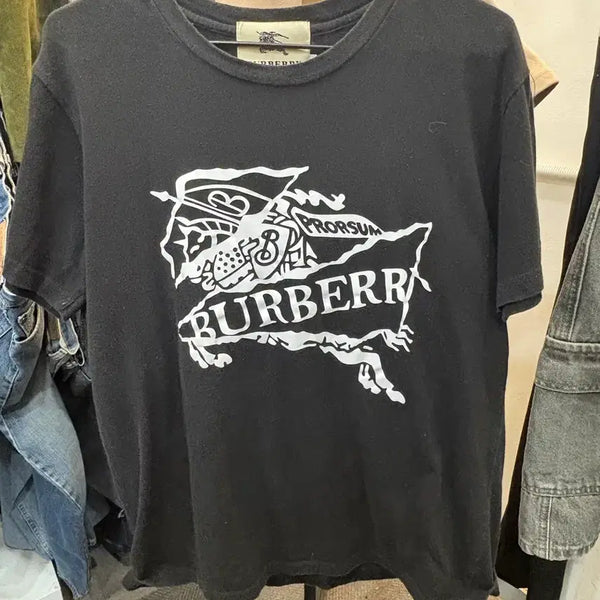 [BUNJANG] Burberry Black Logo Print T-Shirt / 버버리 반팔티 블랙