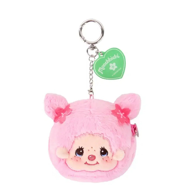 [BUNJANG] Monchhichi Cherry Blossom Face Pouch (New) / 몬치치 벚꽃 얼굴 파우치 (새제품)