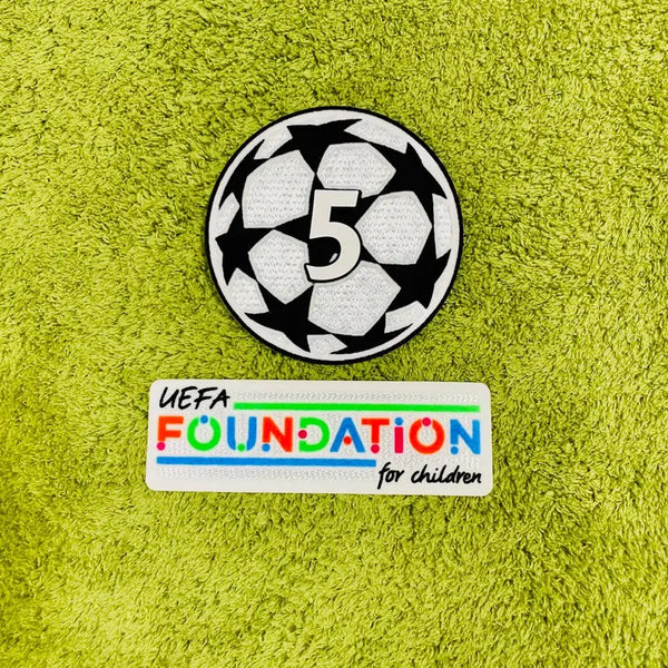 [BUNJANG] 26-27 Champions League Barcelona Starball 5 + Foundation Patch Set / 26-27 챔피언스리그 바르셀로나 스타볼 5 + 파운데이션 패치 SET 챔스 UCL
