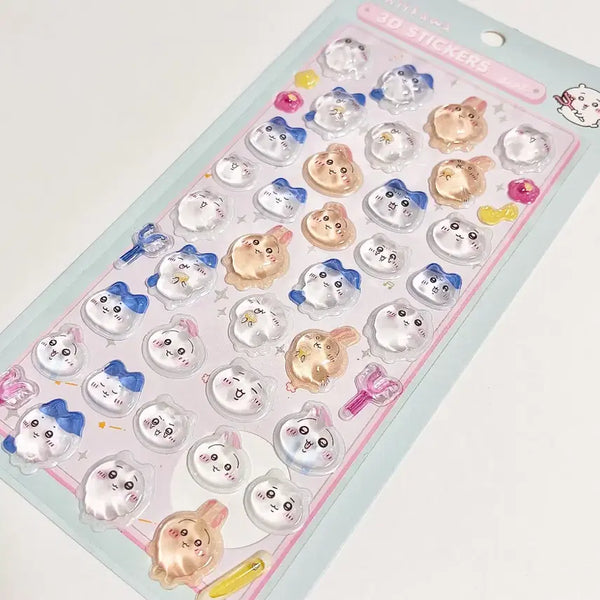[BUNJANG] Chiikawa Bouncing Drop & 3D Sticker Set / 치이카와 봉봉드롭,3D스티커 2개 구매시 랜덤 1개 더