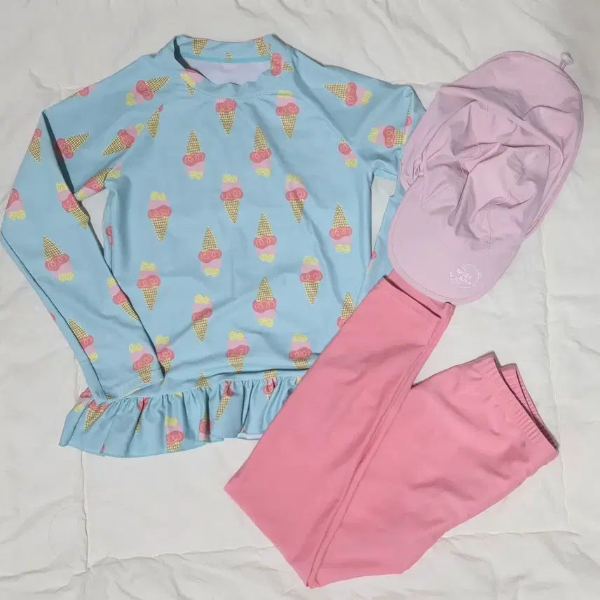 [BUNJANG] Girls' Rash Guard (Size 70-75) / 여아 래쉬가드 70-75 (가반 36cm)