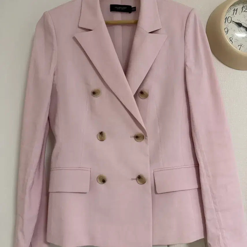 [BUNJANG] Jil Stuart Pink Double-Button Jacket / 질슈트어트 정품 핑크 더블 버튼 재킷55