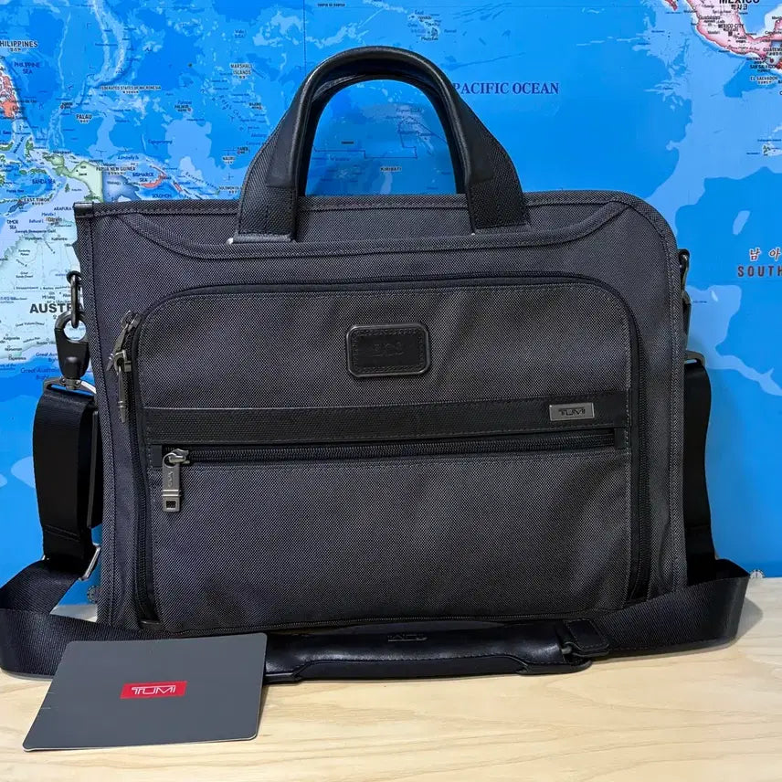 [BUNJANG] Tumi Alpha Slim Deluxe Portfolio Briefcase Grey / 투미 알파 슬림 서류가방26110PW2(새상품급.그레이