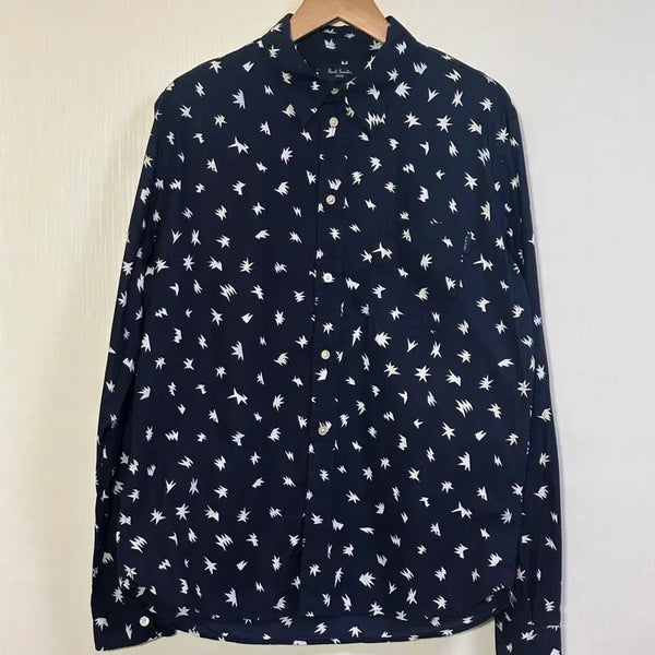 [BUNJANG] Paul Smith Tailored Fit Star Pattern Shirt Navy / 폴스미스 테일러드 핏 패턴 셔츠 L/네이비