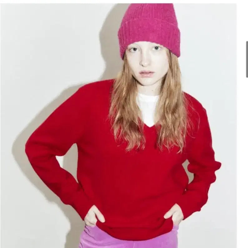 [BUNJANG] Pony V-Neck Knit / 포니테일 v넥