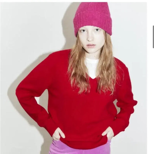 [BUNJANG] Pony V-Neck Knit / 포니테일 v넥