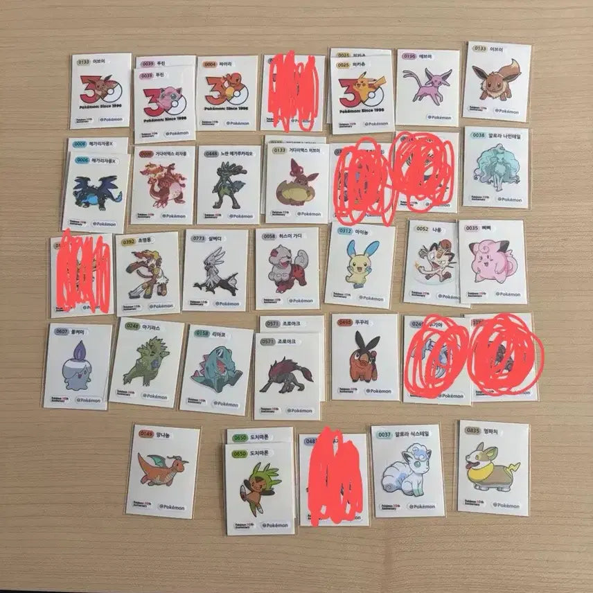 [BUNJANG] Pokemon Sticker Set 5 - 14 Pieces / 포켓몬띠부씰 시즌5 1개 가격