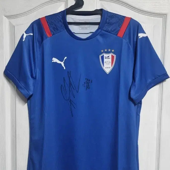 [BUNJANG] Suwon Samsung 2021 Home Jersey (Signed by Yoo Jae-Ho) / 수원삼성 21시즌 홈 유니폼 (유제호 싸인)