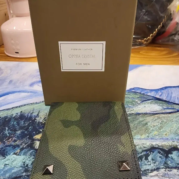 [BUNJANG] Omnia Crystal Men's Camouflage Leather Wallet / 옴니아 크리스탈 남성용 지갑 카모플라쥬
