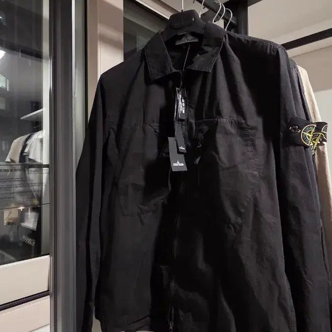 [BUNJANG] Stone Island Old Treatment Overshirt Black XL / 스톤아일랜드 올드 트리트먼트 오버셔츠 블랙 국내판 새상품 XL