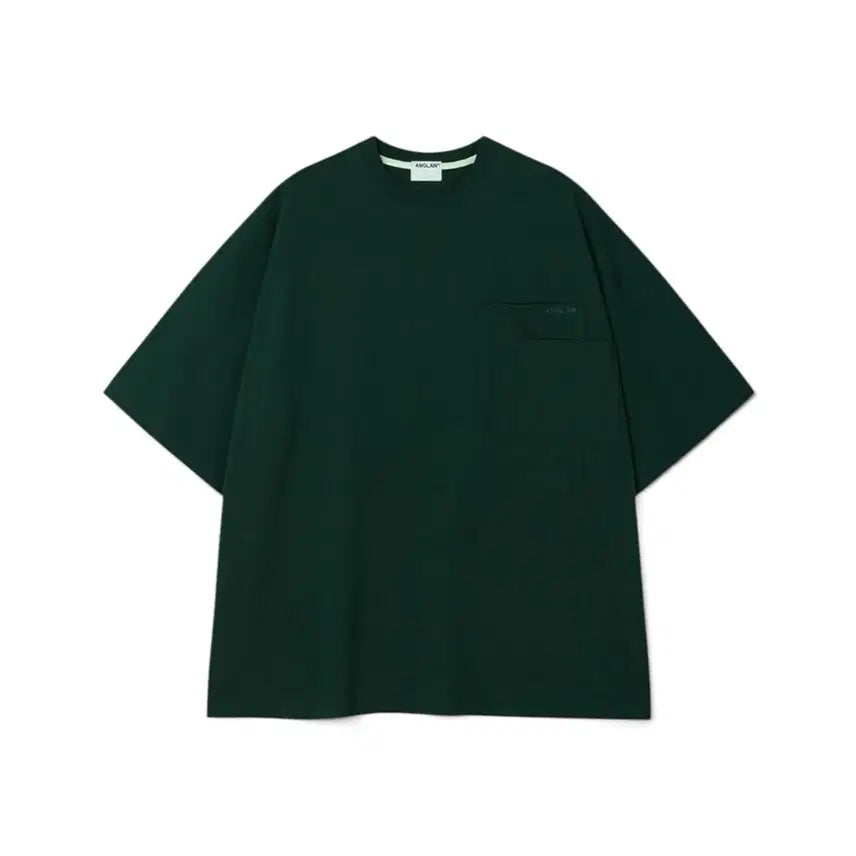 [BUNJANG] Angrun Double Pocket Short Sleeve T-Shirt / 앵글런 더블 포켓 반팔
