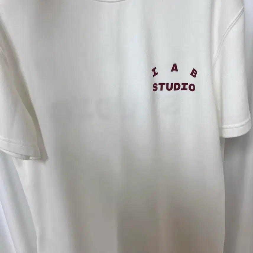 [BUNJANG] IAB Studio Burgundy Short Sleeve T-Shirt M / 아이앱 스튜디오 IAB STUDIO 반팔 티셔츠 버건디 M