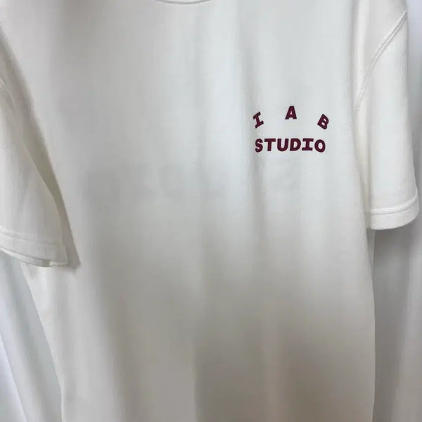 [BUNJANG] IAB Studio Burgundy Short Sleeve T-Shirt M / 아이앱 스튜디오 IAB STUDIO 반팔 티셔츠 버건디 M