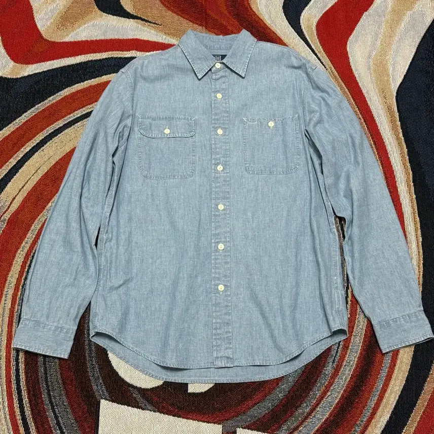 [BUNJANG] Polo Ralph Lauren Classic Fit Chambray Shirt M / 폴로 클래식핏 샴브레이 워크셔츠 M