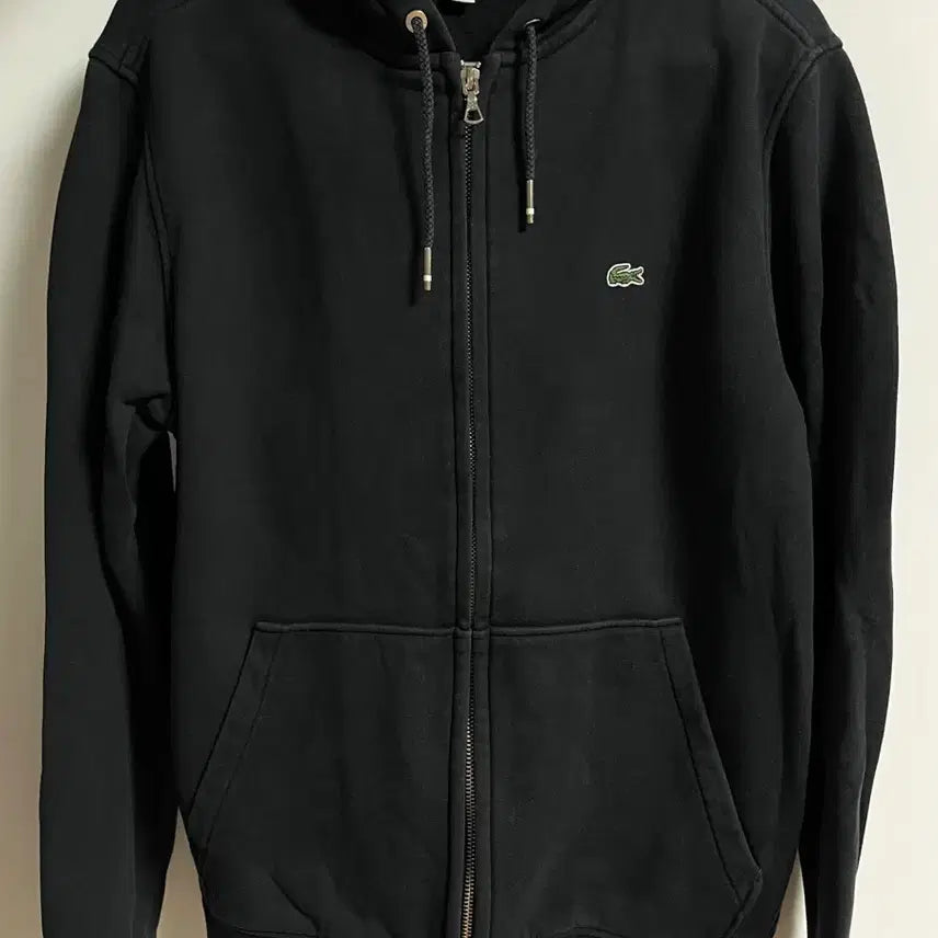 [BUNJANG] Lacoste Hooded Zip-Up Jacket Black Size 3 / 라코스테 후드집업 (블랙, 3사이즈)