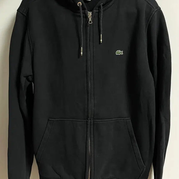 [BUNJANG] Lacoste Hooded Zip-Up Jacket Black Size 3 / 라코스테 후드집업 (블랙, 3사이즈)