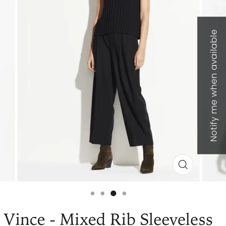 [BUNJANG] Vince Ribbed Turtleneck Sleeveless Top / 빈스 골지 터틀넥 슬리브리스