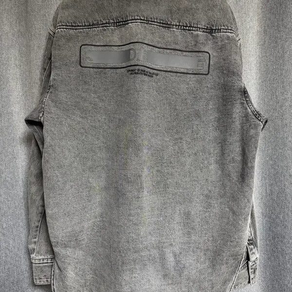[BUNJANG] Solid Homme Back Logo Denim Shirt Size 48 / 솔리드옴므 백로고 데님 셔츠 48