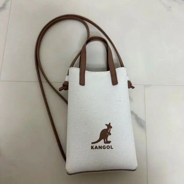 [BUNJANG] Kangol Duo Canvas Mini Crossbody Bag Ivory / !!!할인!!! 캉골 듀오 캔버스 미니 크로스백 아이보리