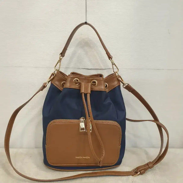 [BUNJANG] Harry Mason Navy Drawstring Bag Crossbody Tote / 거의새거) 해리메이슨 네이비 복조리백 크로스백 토트백