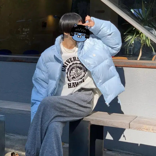 [BUNJANG] Breathe Two-Way Padding Jacket (Light Blue) / 브리드_breathe(투웨이패딩_소라)