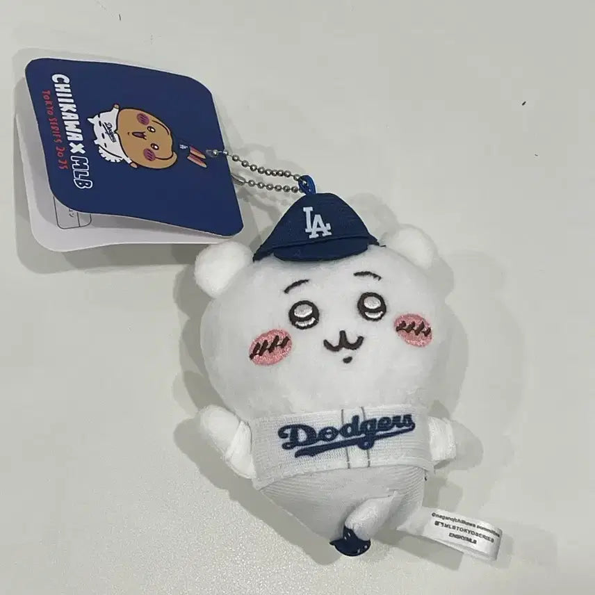 [BUNJANG] Chiikawa MLB Dodgers Uniform Plush Keychain / 치이카와 MLB 다저스 인형 키링