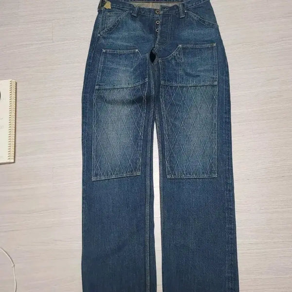 [BUNJANG] Trophy Clothing 1606H Heritage Double Knee Dirt Denim Jeans / 트로피클로딩 1606H 헤리티지 더블니 32