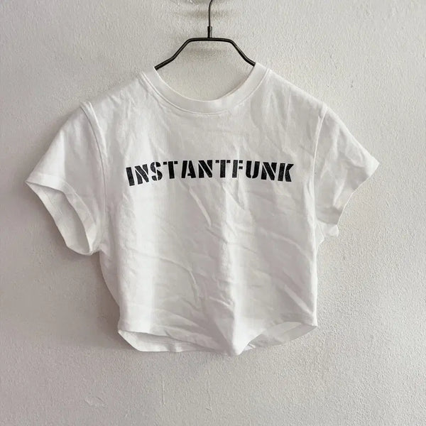 [BUNJANG] Instant Funk Crop T-shirt / 0) 인스턴트펑크 크롭 반팔티