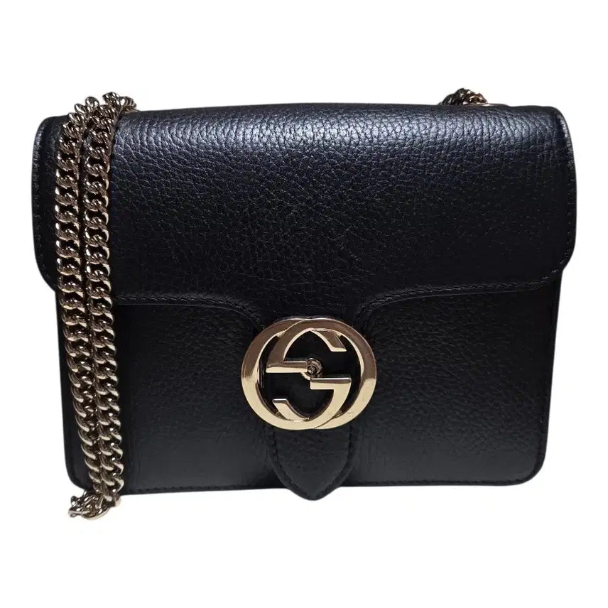 [BUNJANG] Gucci Interlocking G Shoulder Bag Black / [정품]구찌 인터로킹 G 숄더백 블랙