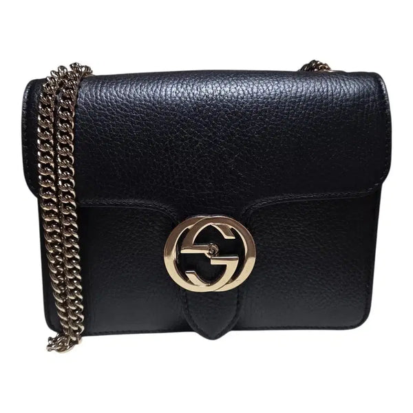 [BUNJANG] Gucci Interlocking G Shoulder Bag Black / [정품]구찌 인터로킹 G 숄더백 블랙