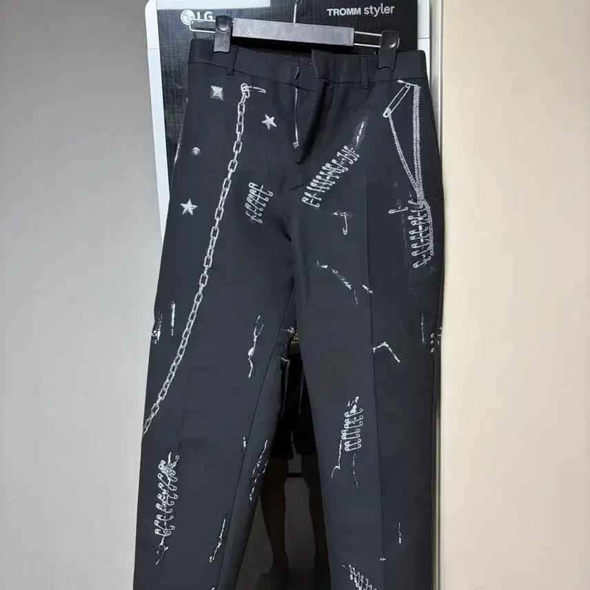 [BUNJANG] Alexander McQueen Chain Safety Pin Pants / 알렉산더 맥퀸 체인 세이프티 핀 팬츠 44
