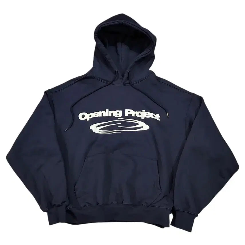[BUNJANG] Opening Project Logo Hoodie Navy S / 오프닝프로젝트 후드티 네이비 S